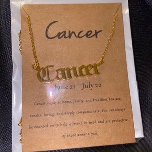 Cancer “ What’s your Zodiac “ Gold SS Necklace